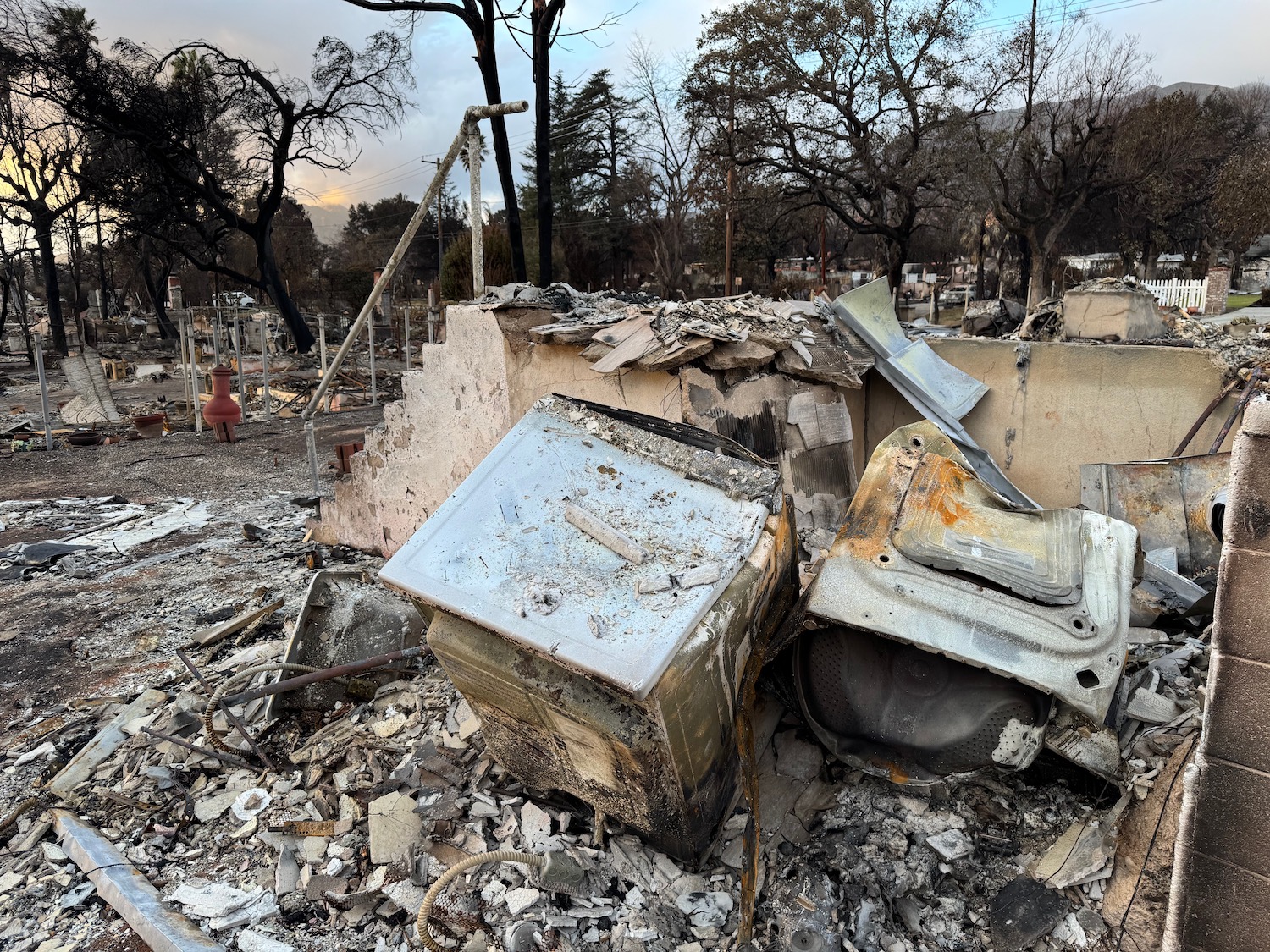 a pile of rubble and debris