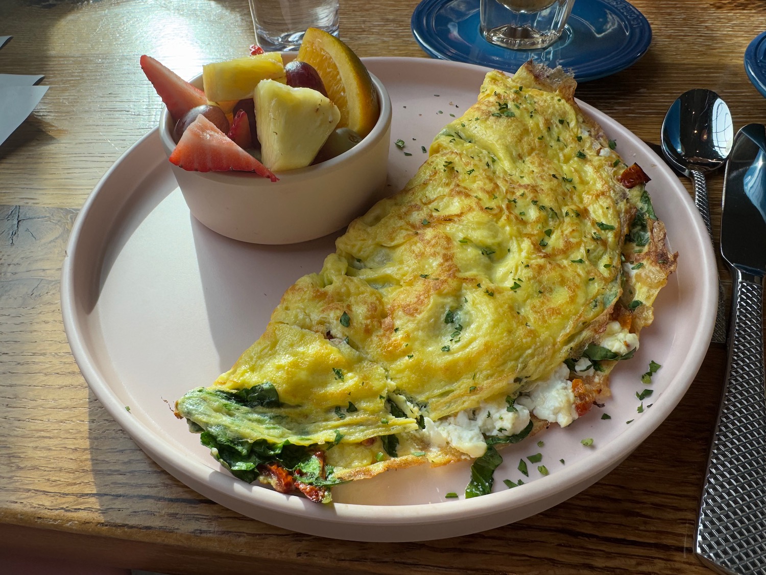 a plate of food on a table