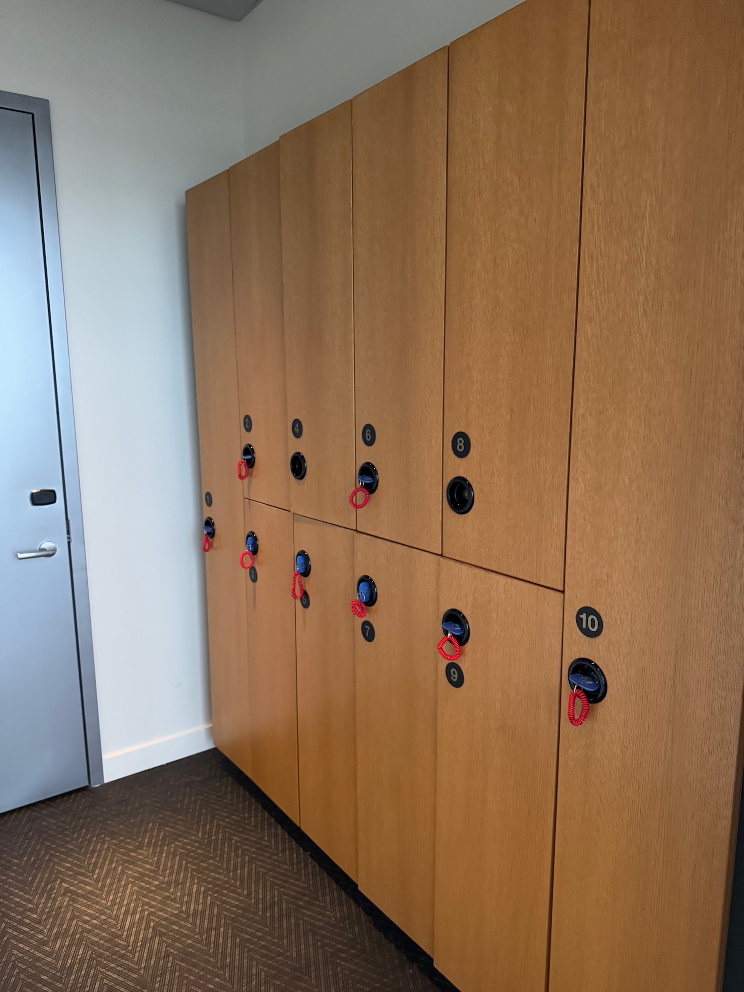 a lockers in a room