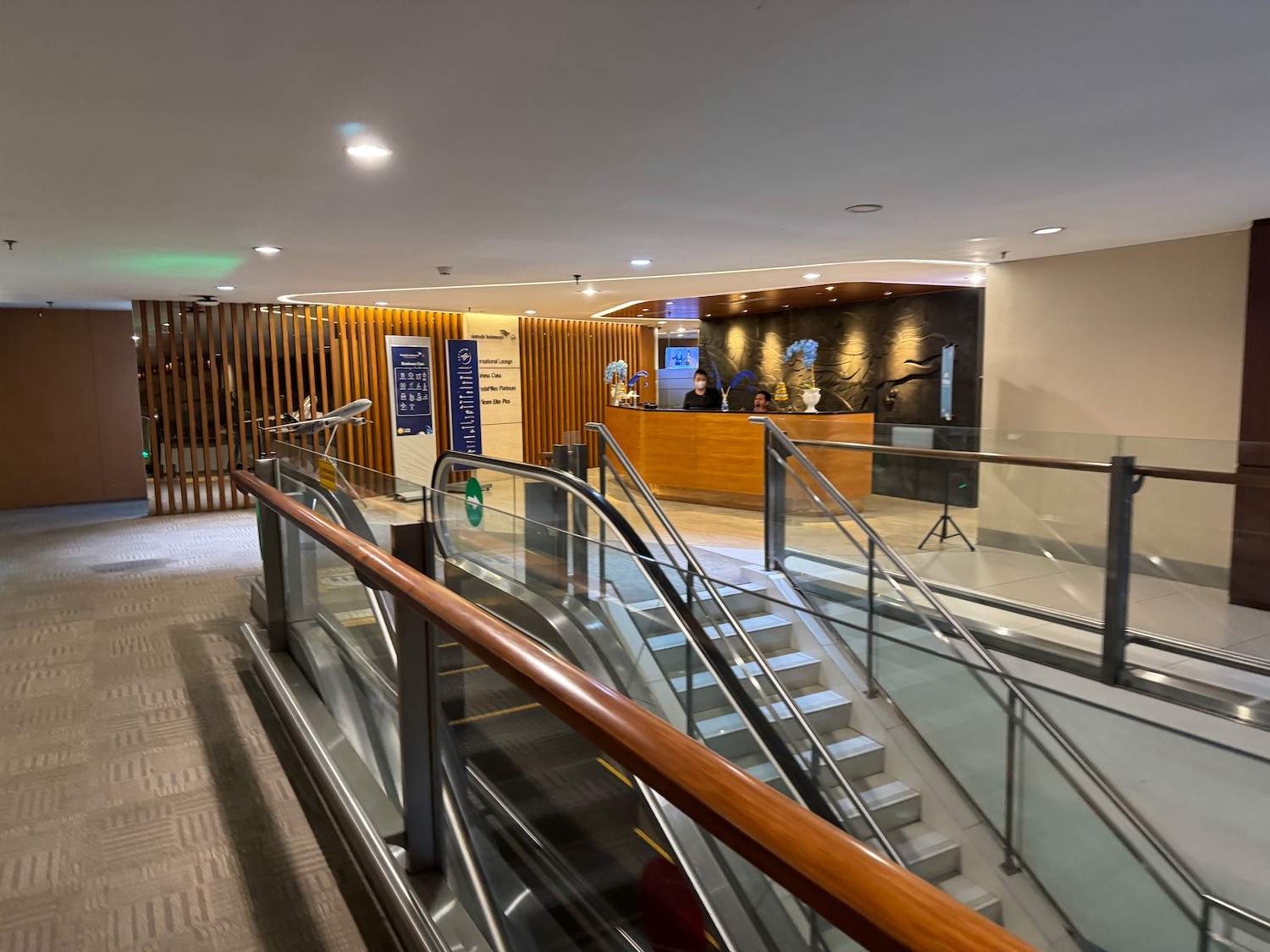 a staircase in a building