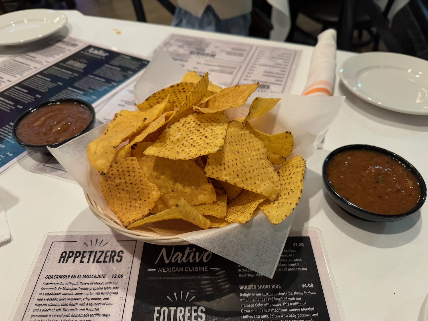 a bowl of chips on a table