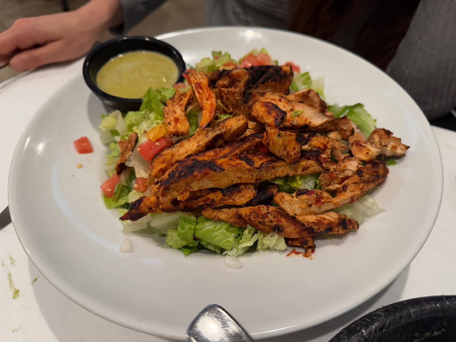 a plate of chicken salad