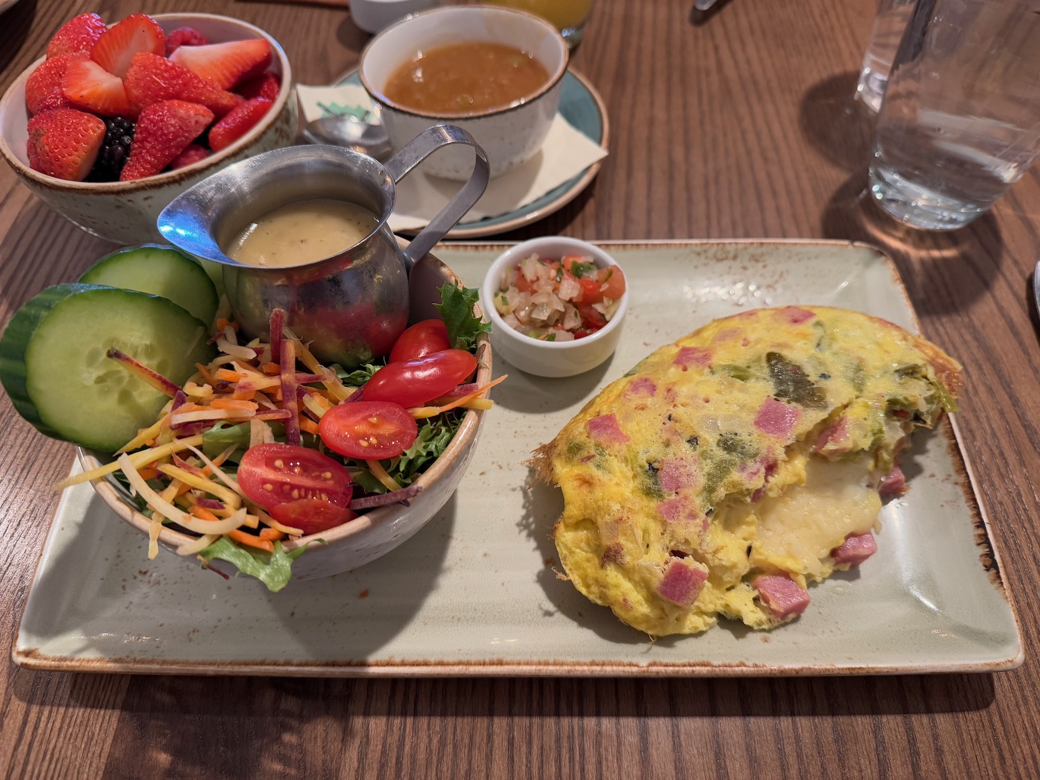 a plate of food on a table