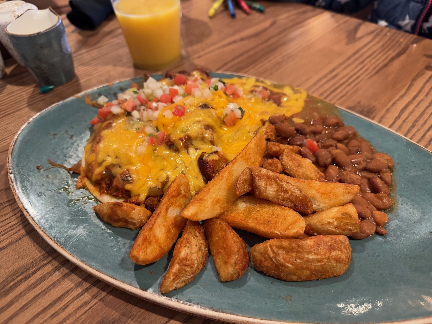 a plate of food on a table