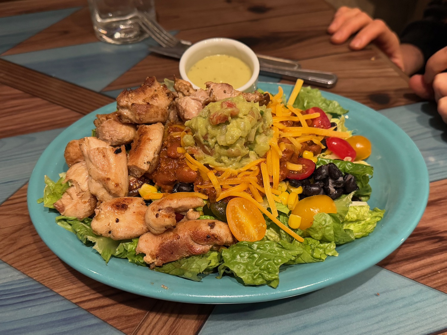 a plate of food on a table