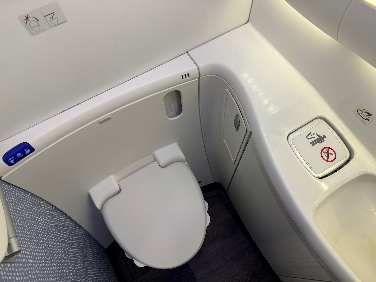 a toilet and sink in a plane