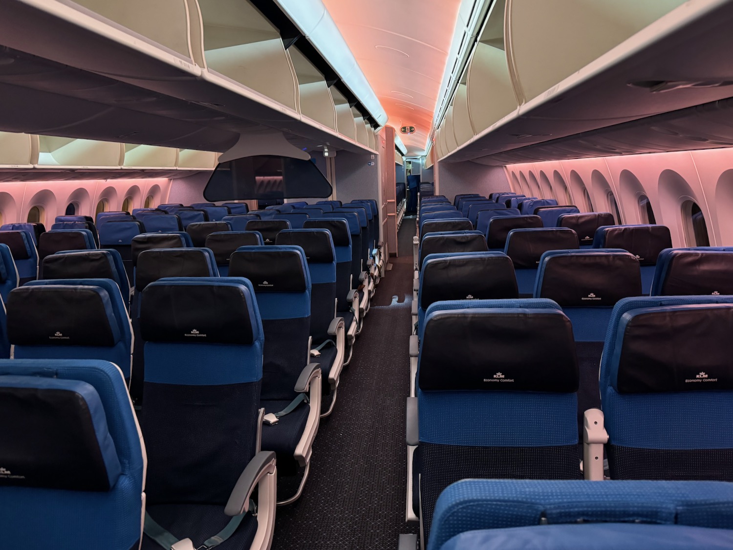 a row of seats in an airplane