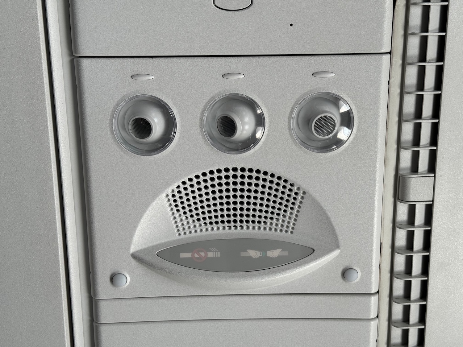 a close up of a speaker