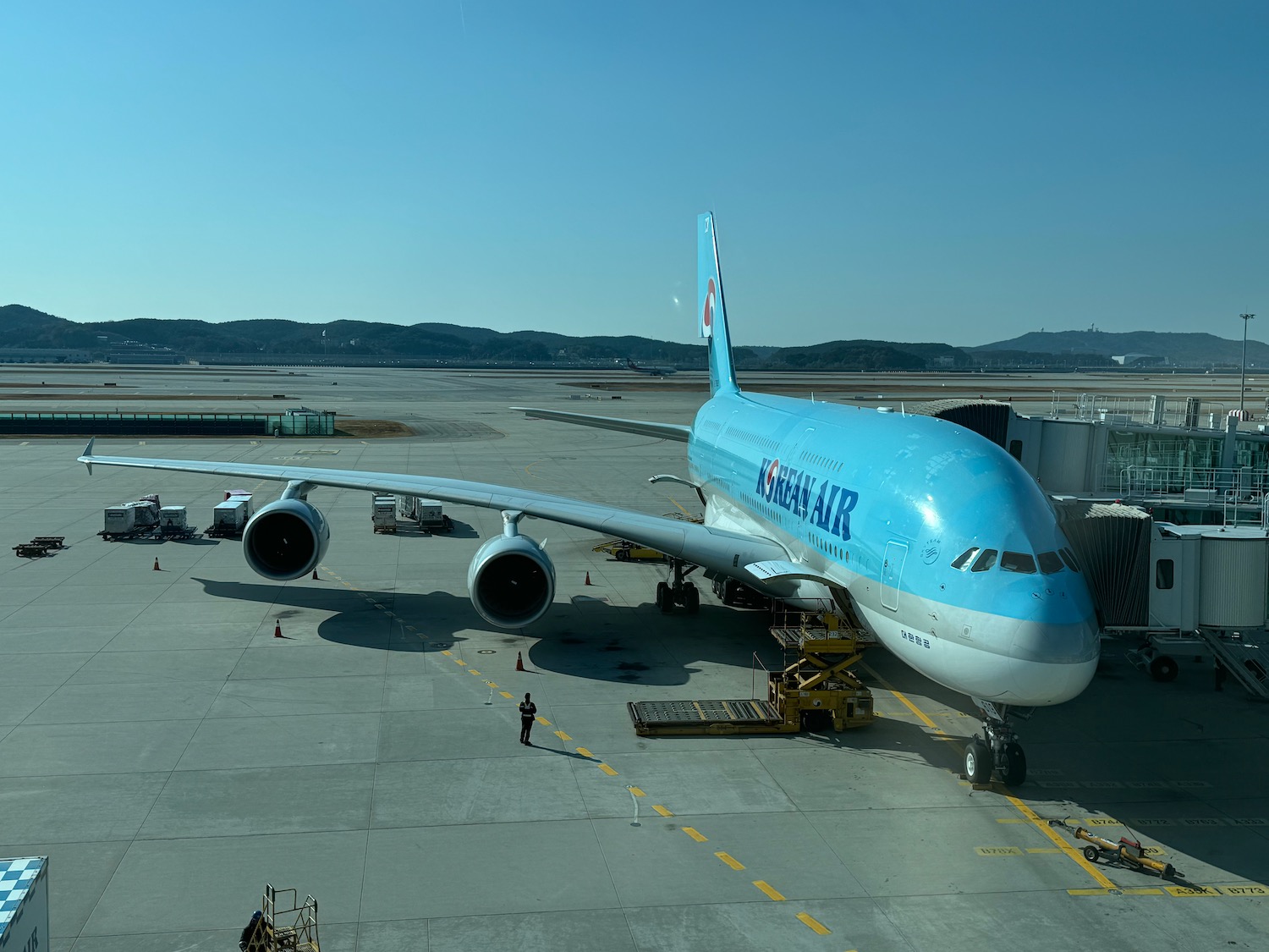 a large airplane on a tarmac