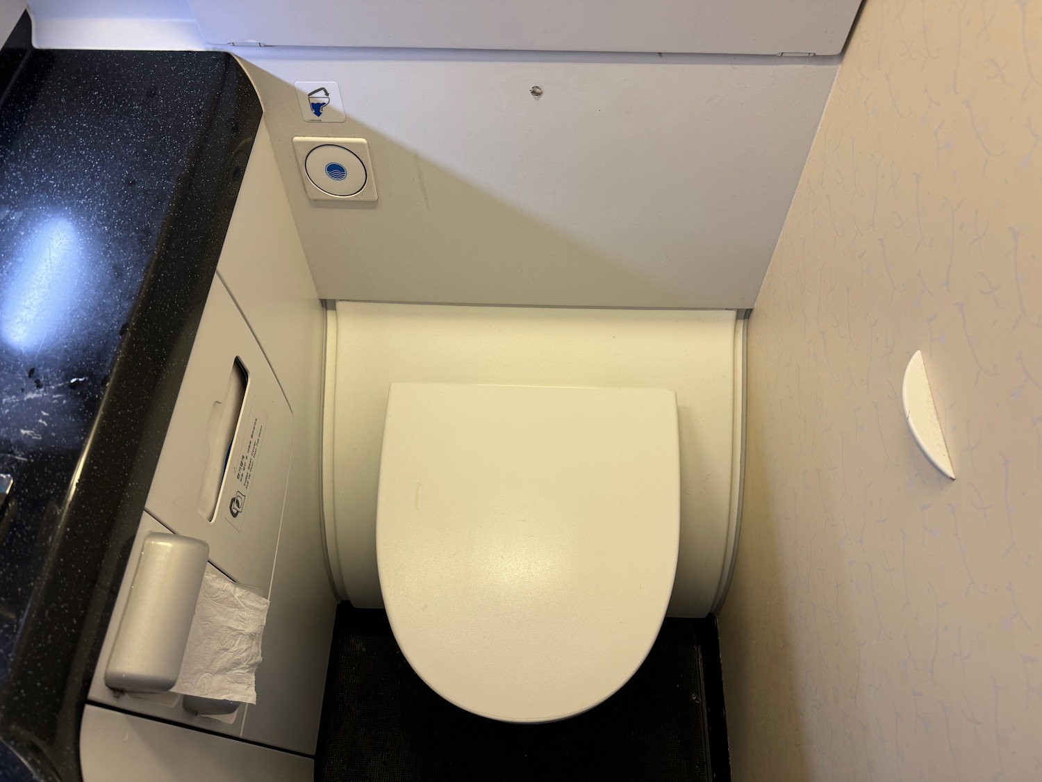 a toilet in a bathroom