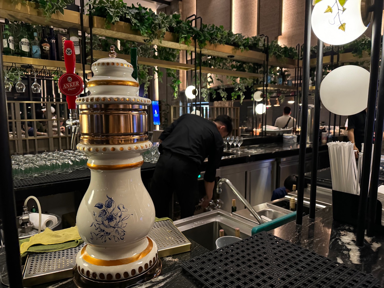 a man working in a restaurant