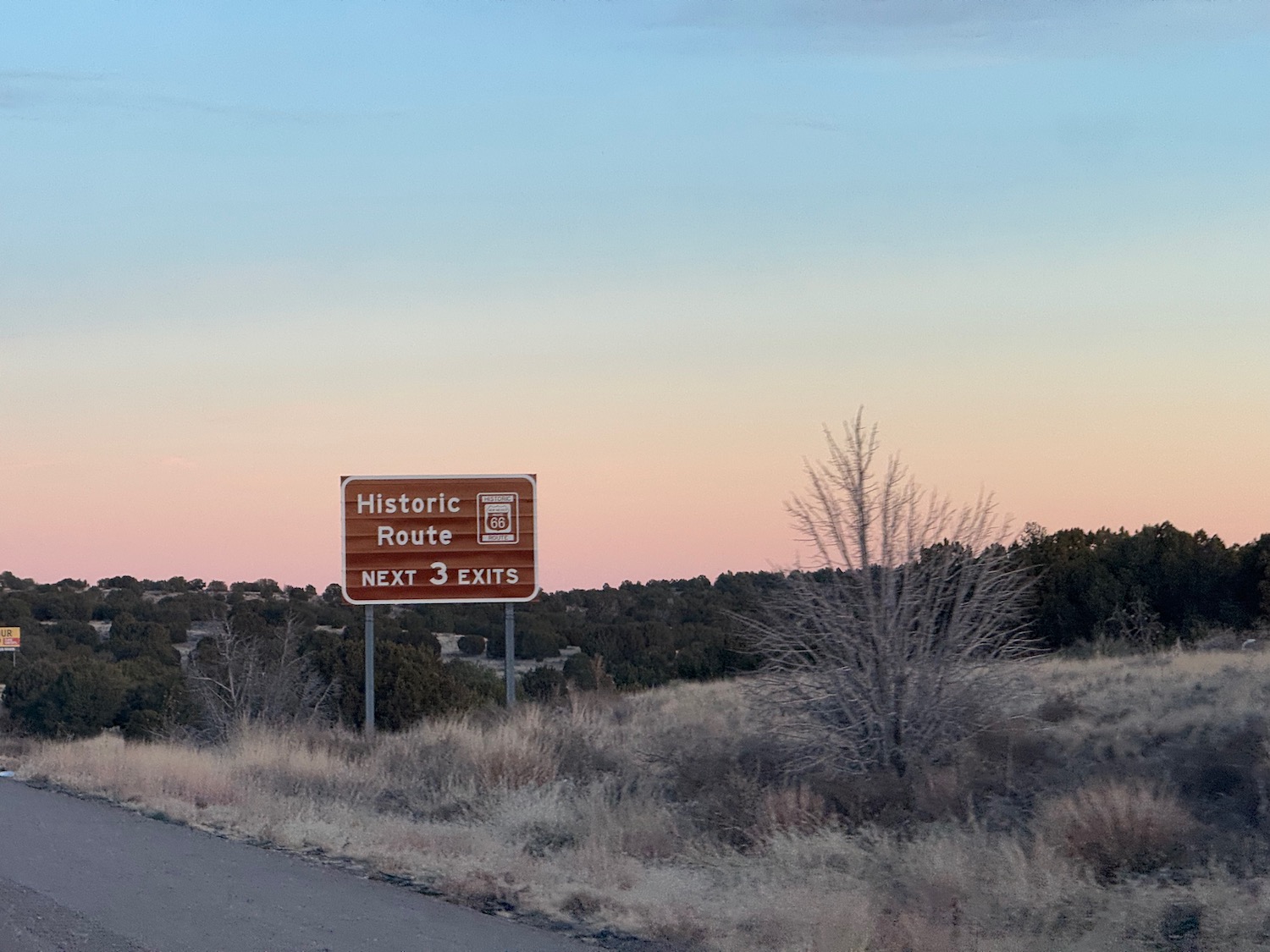 a sign on a road