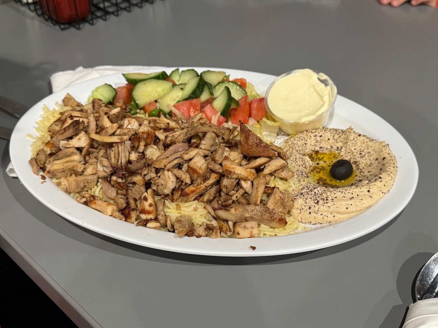 a plate of food on a table