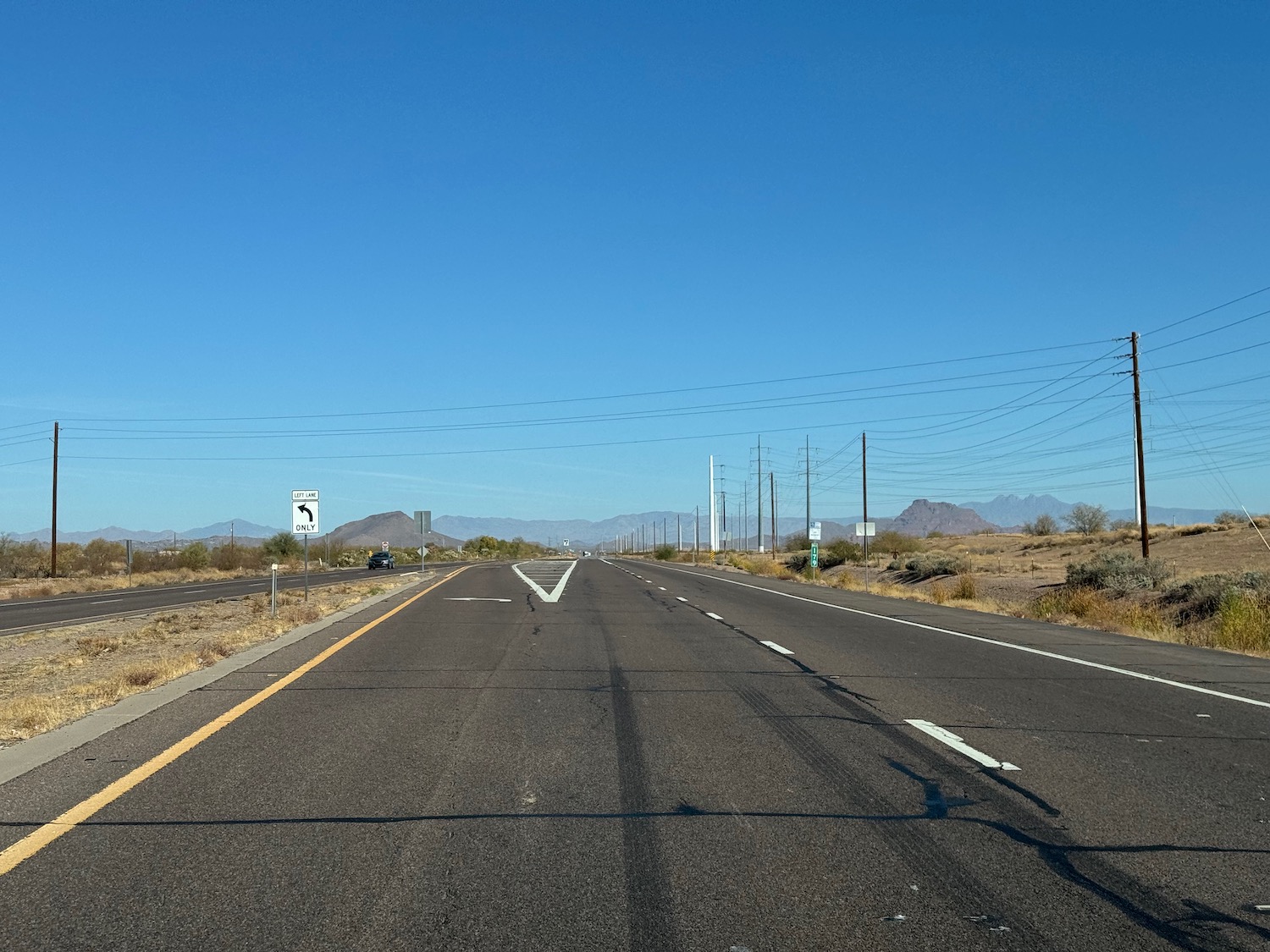 a road with a sign on it