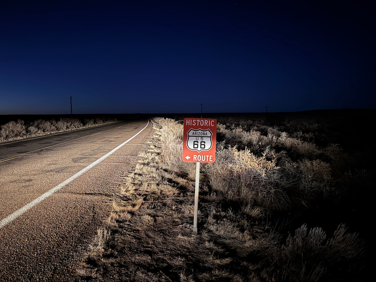 a sign on a road