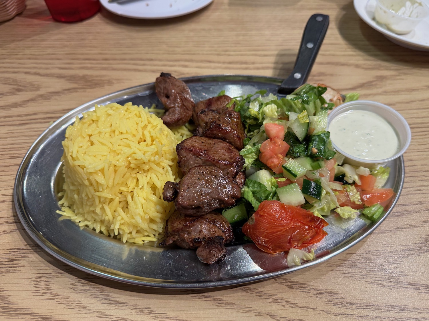 a plate of food on a table