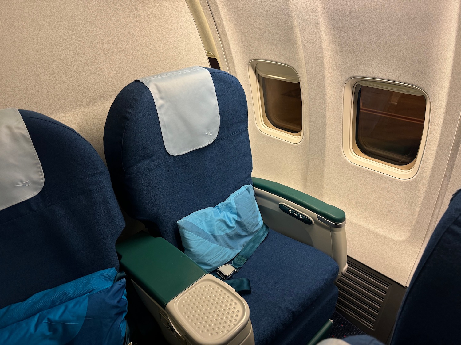 a seat on an airplane