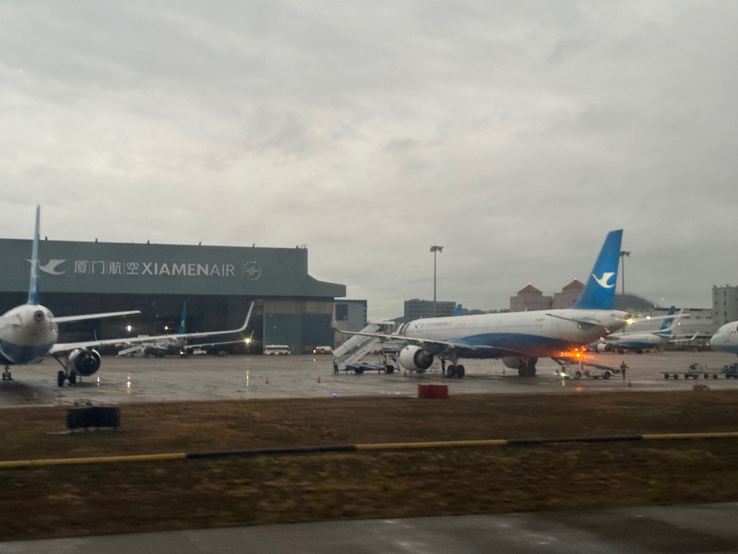 airplanes on a runway