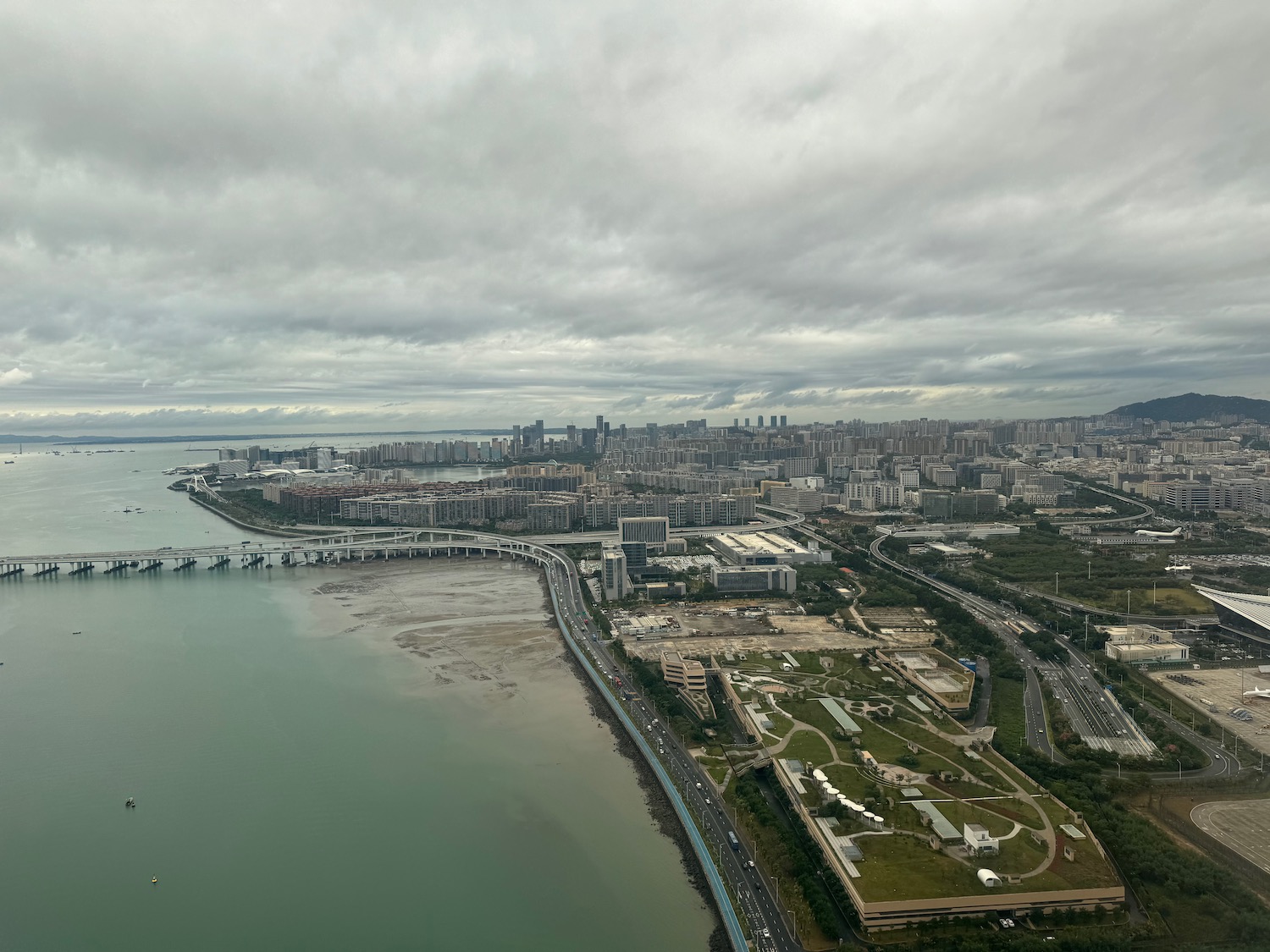 a city next to a body of water