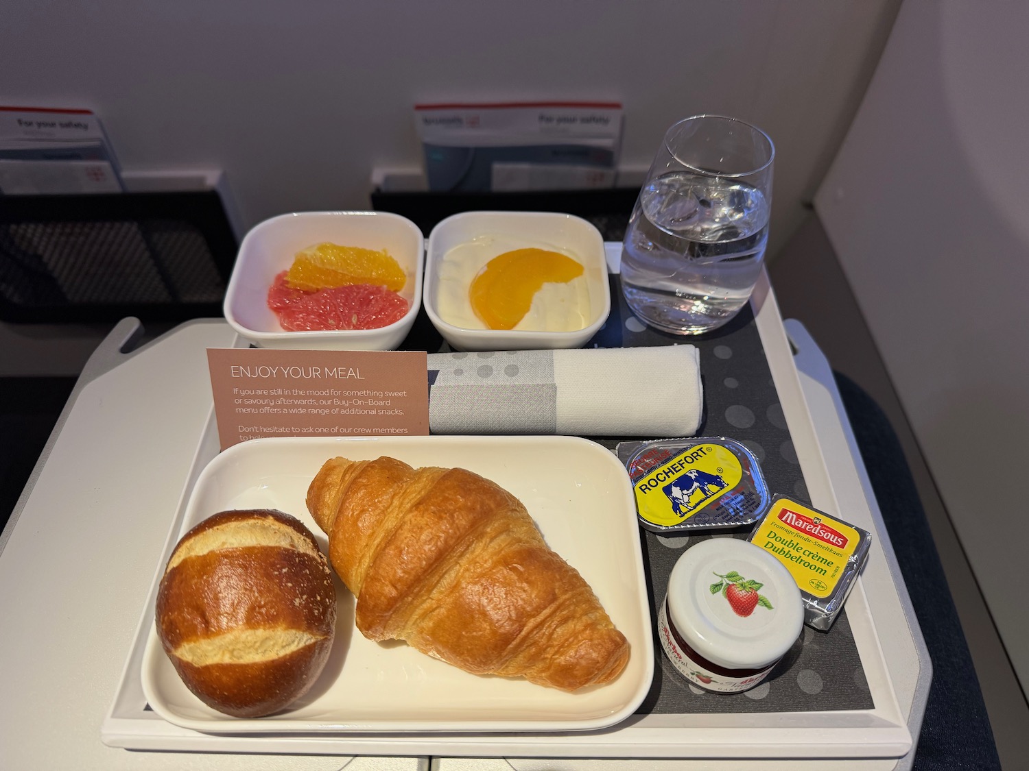 a tray of food on a table