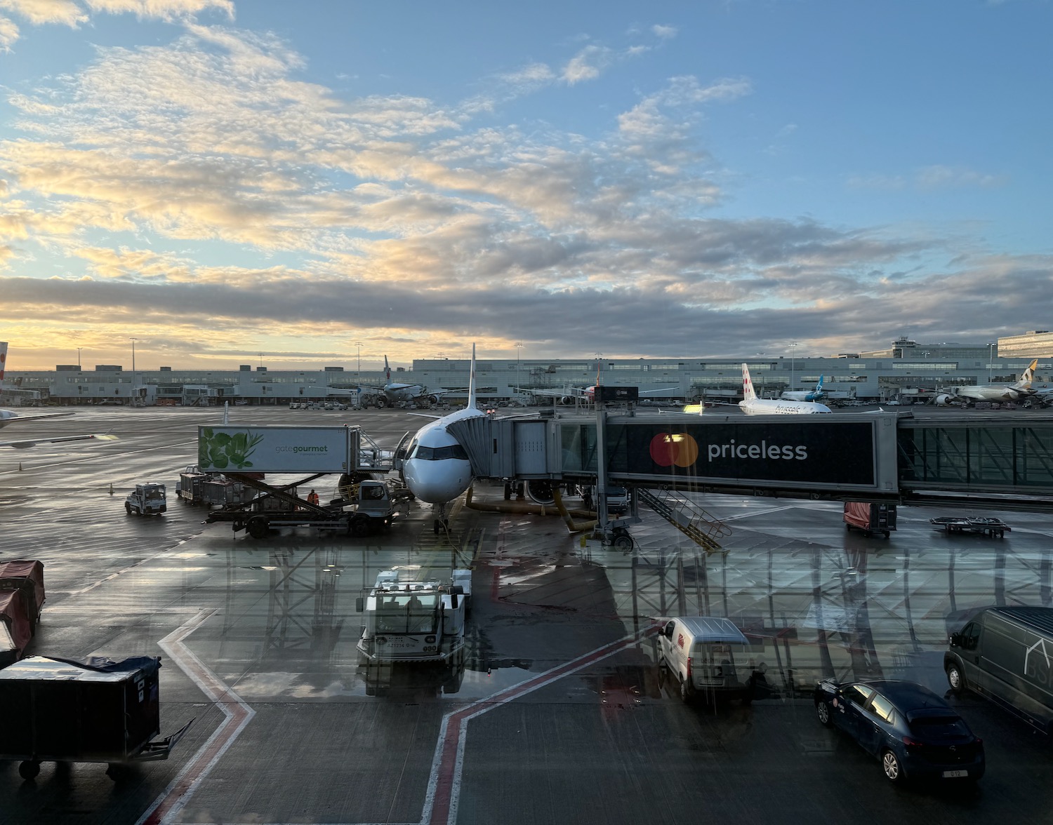 an airplane at an airport