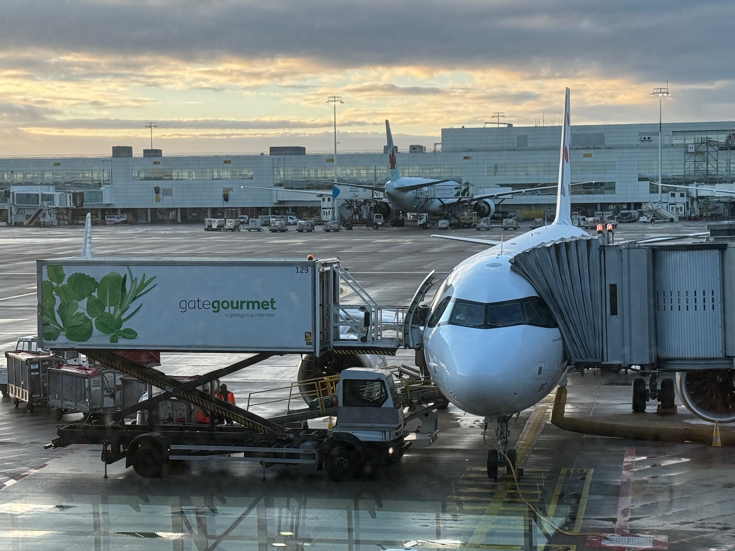 a plane at an airport