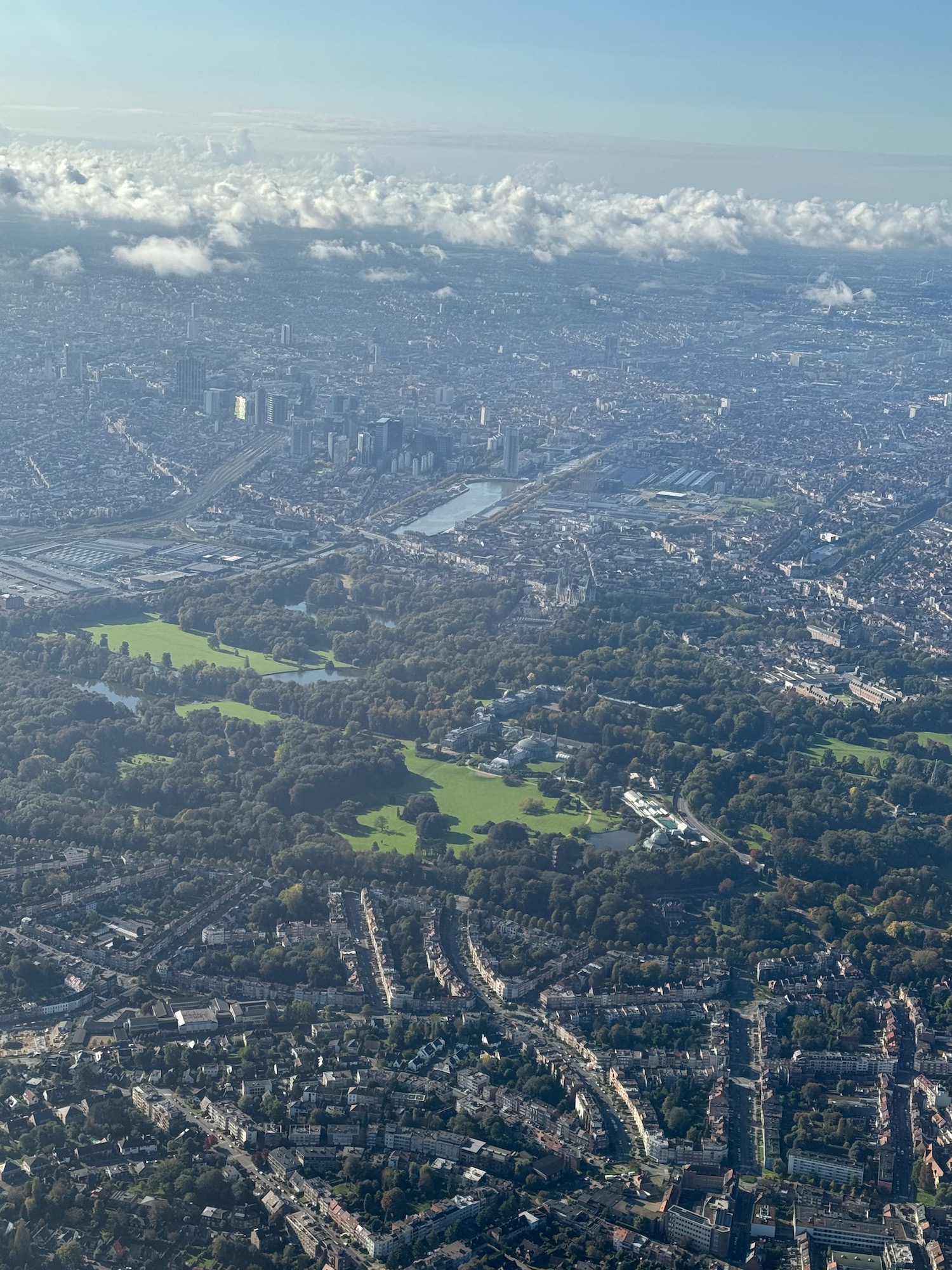 an aerial view of a city