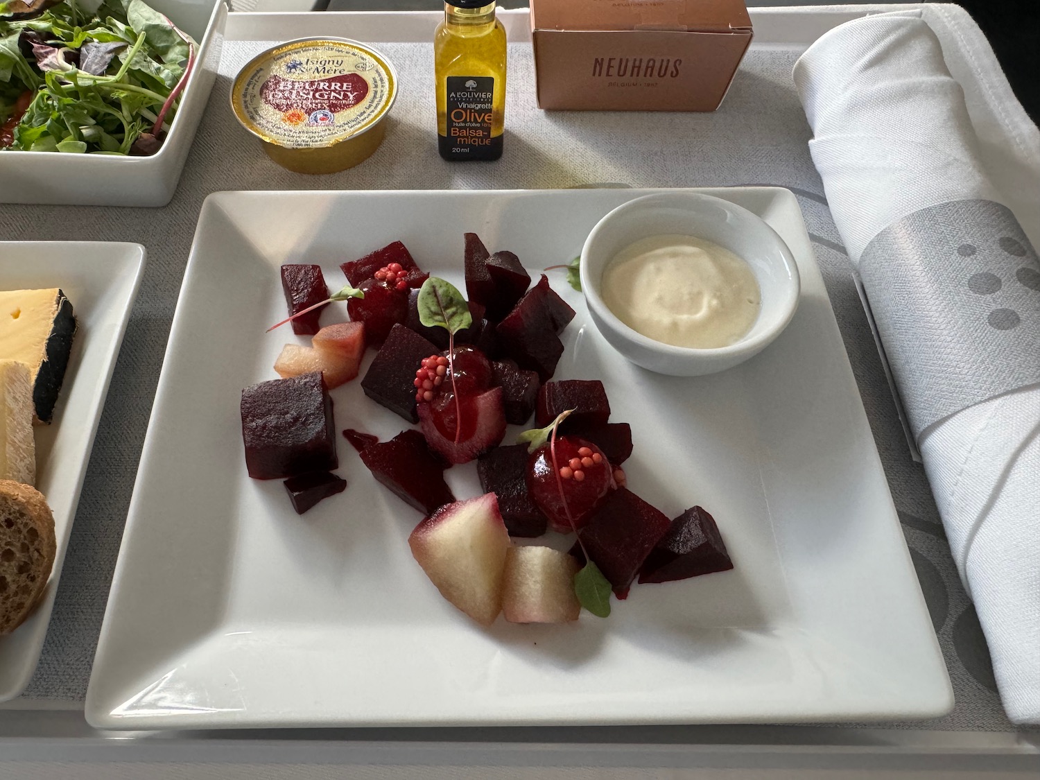 a plate of food on a table