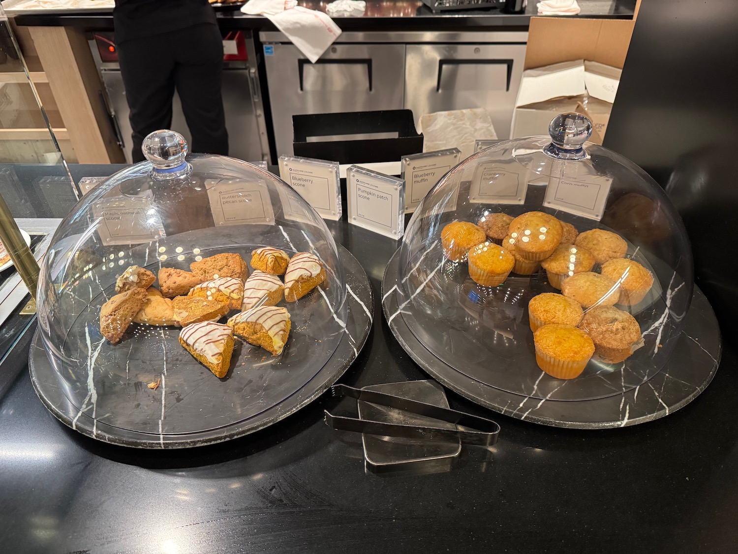 a couple of pastries on a counter