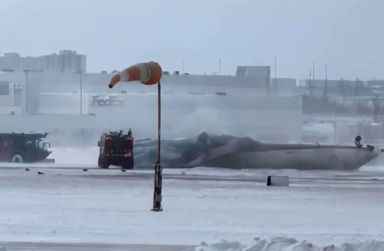 a plane on the snow