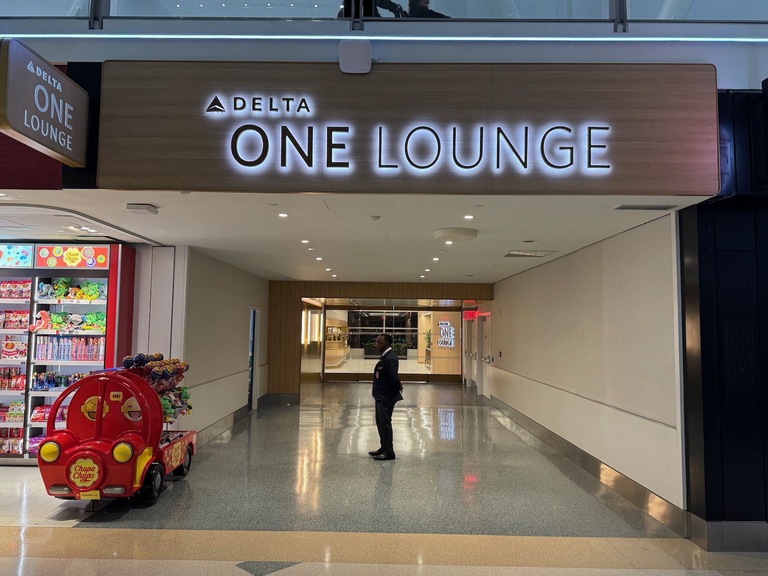 a man standing in a hallway