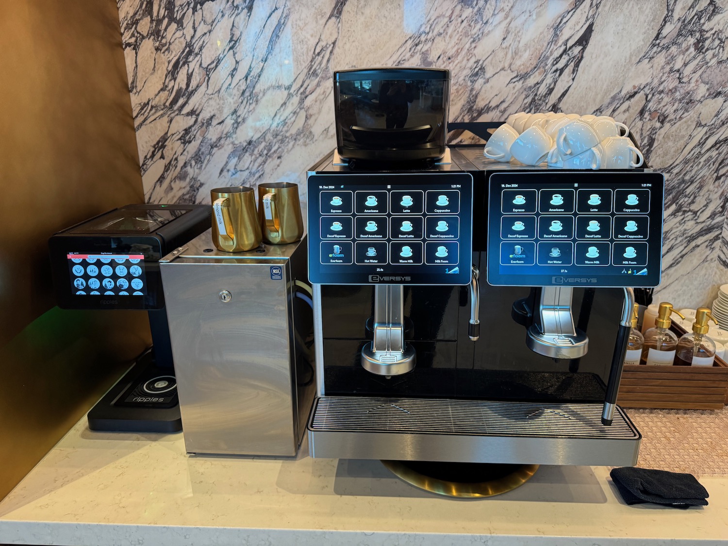 a coffee machine on a counter