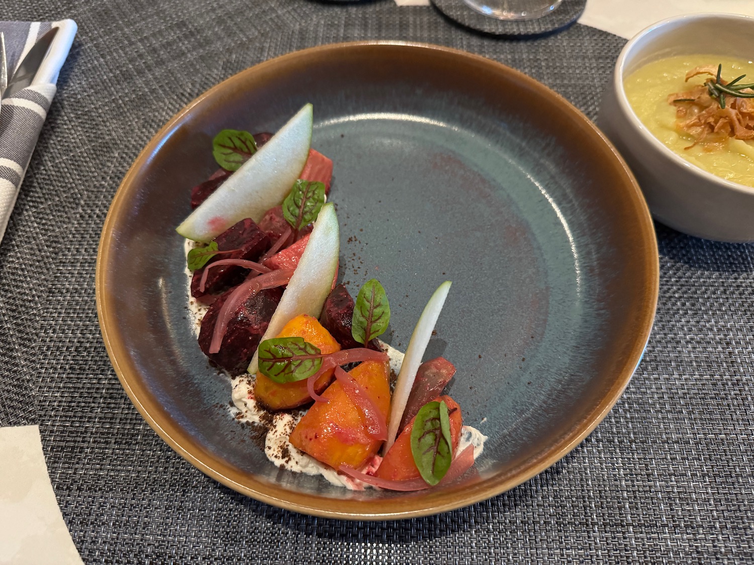 a plate of food on a table