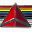 a colorful triangle with a rainbow flag