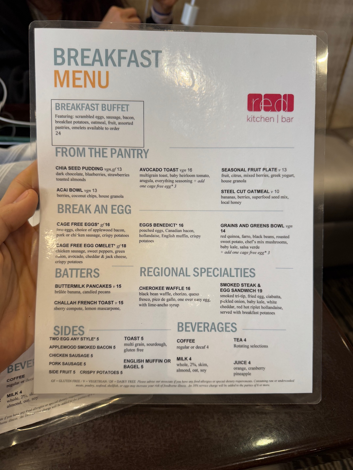 a hand holding a menu