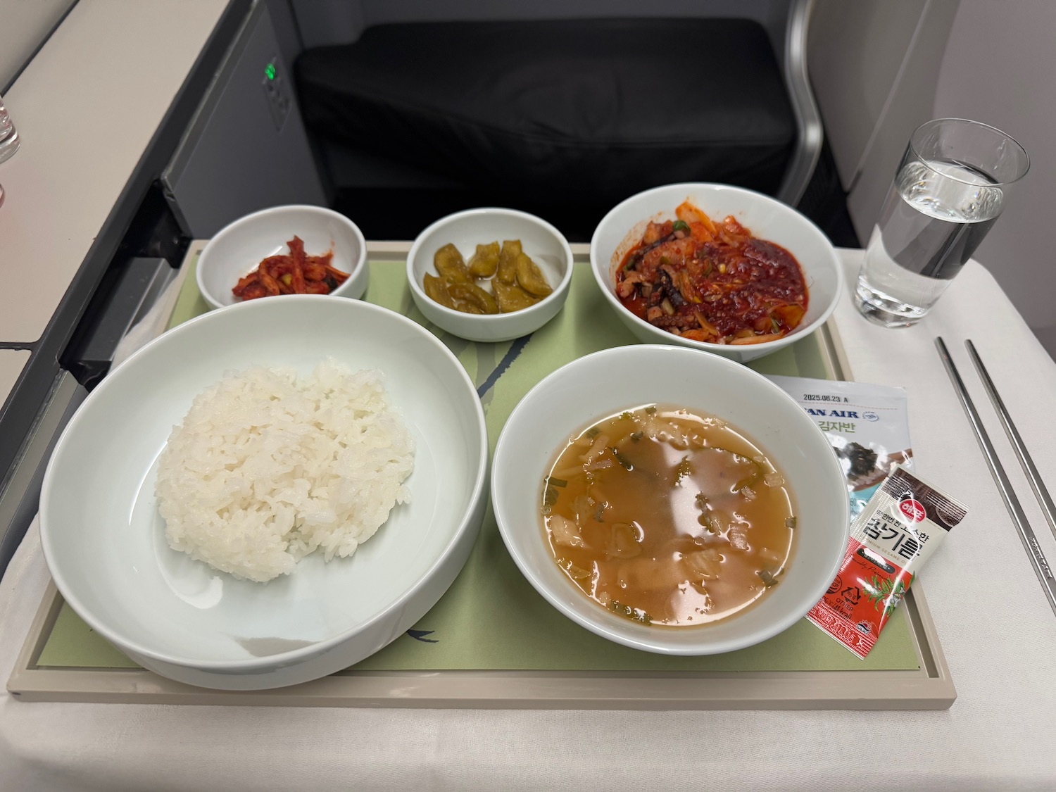 a tray with food on it