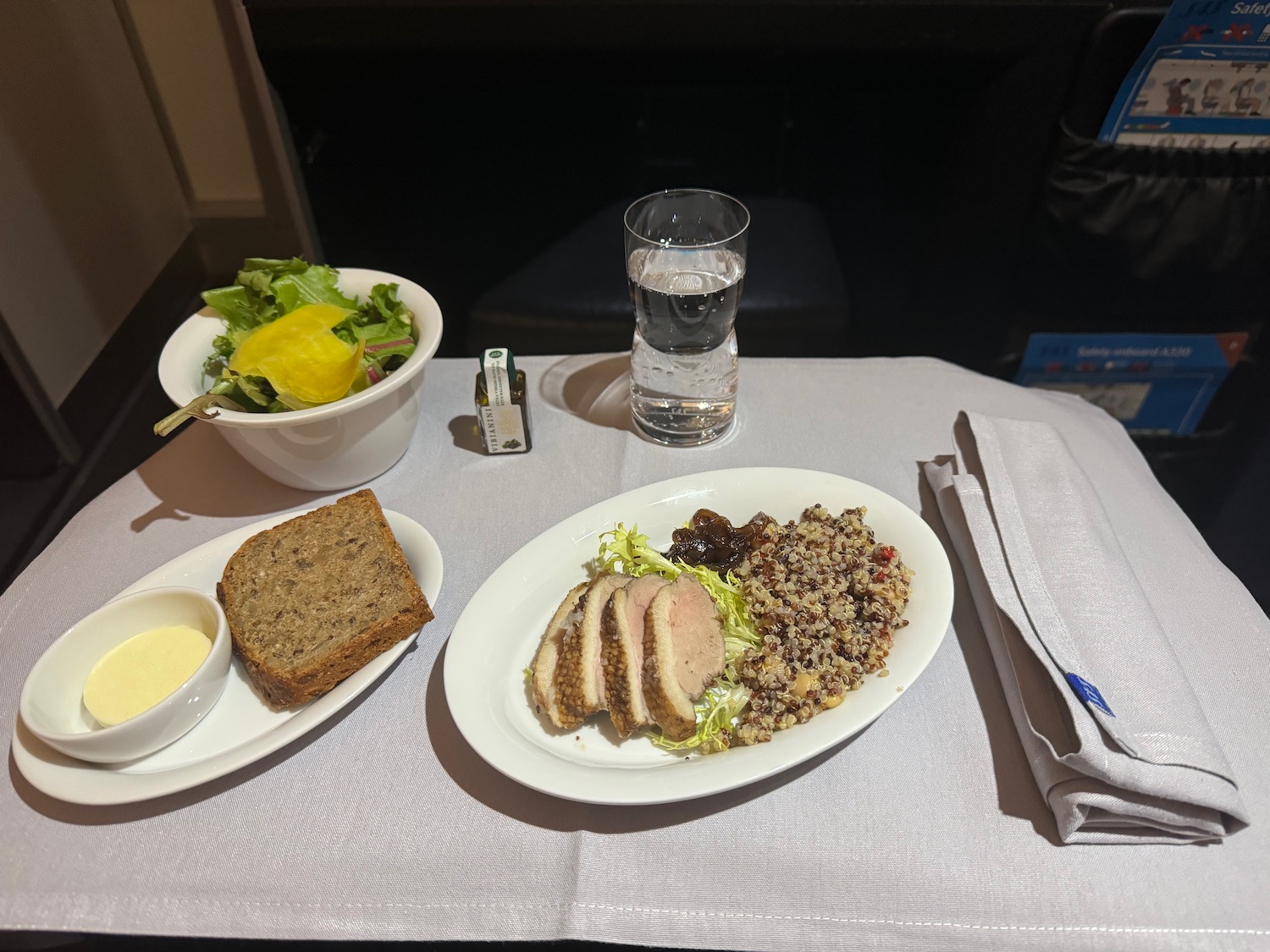 a plate of food on a table