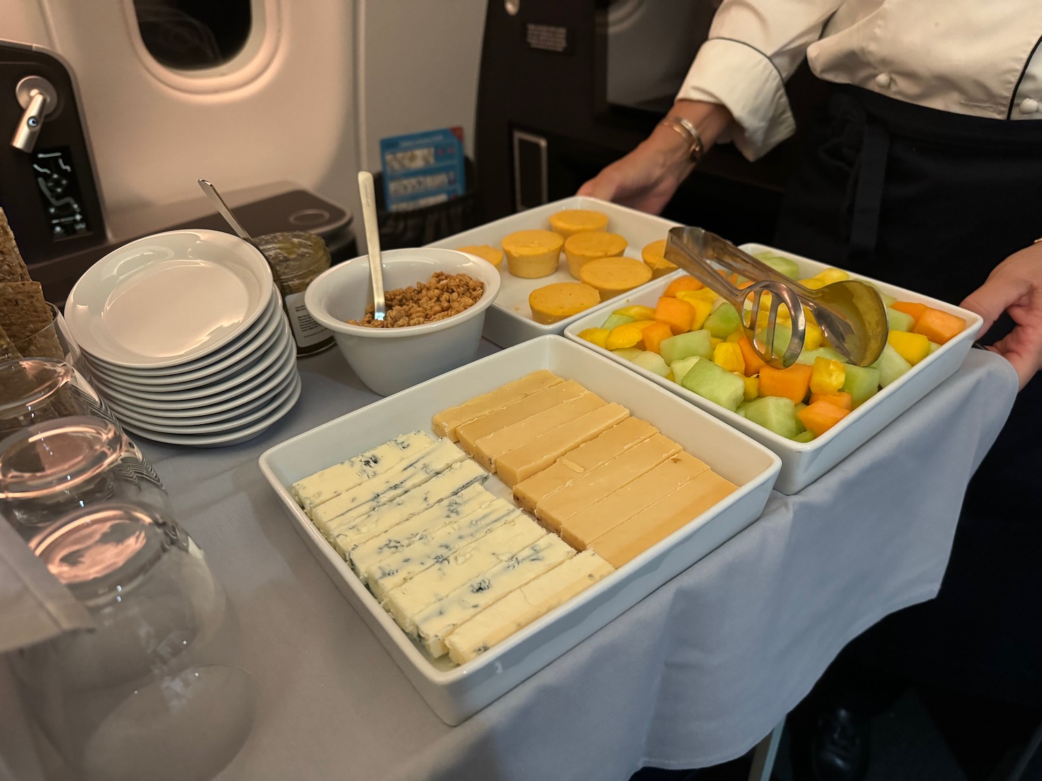 a tray of food on a table