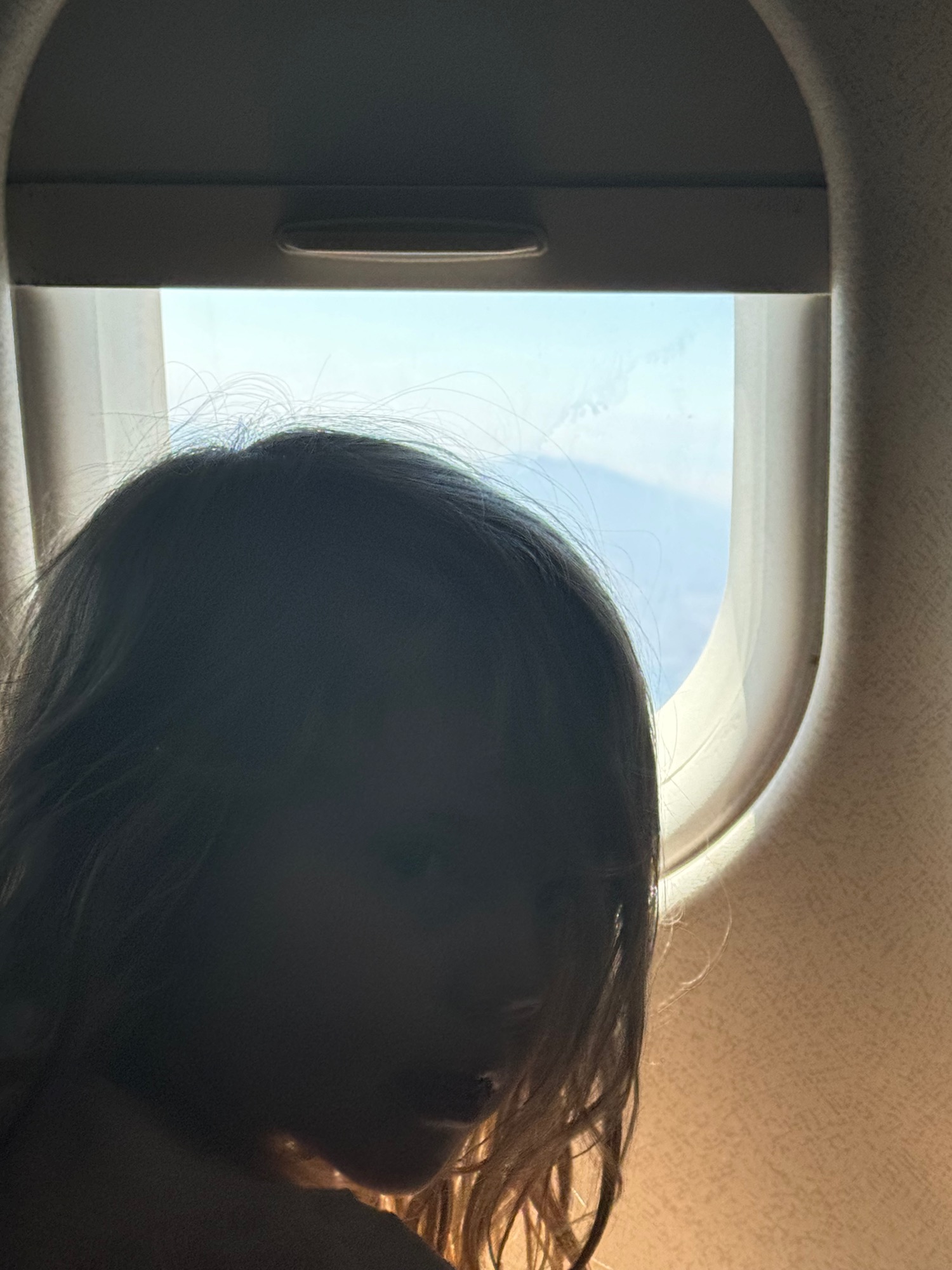 a child looking out a window