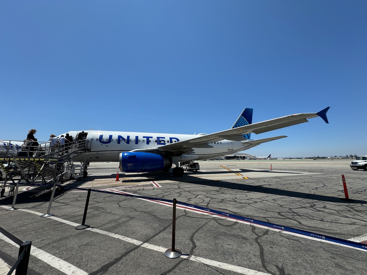 a plane on the runway