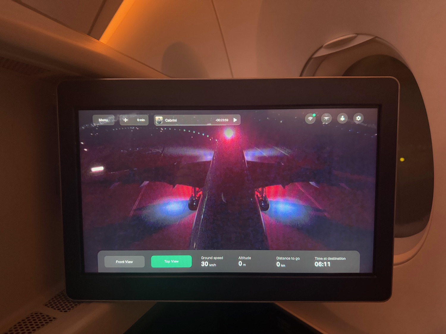 a screen on a plane