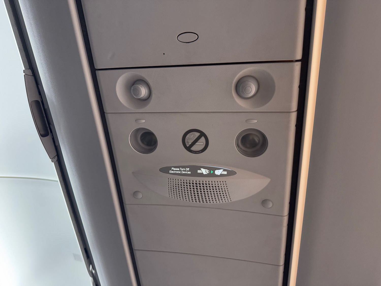 a panel of an airplane