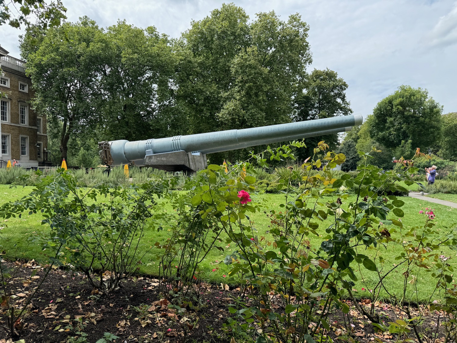 a cannon in a field