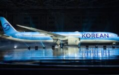 a large airplane in a hangar