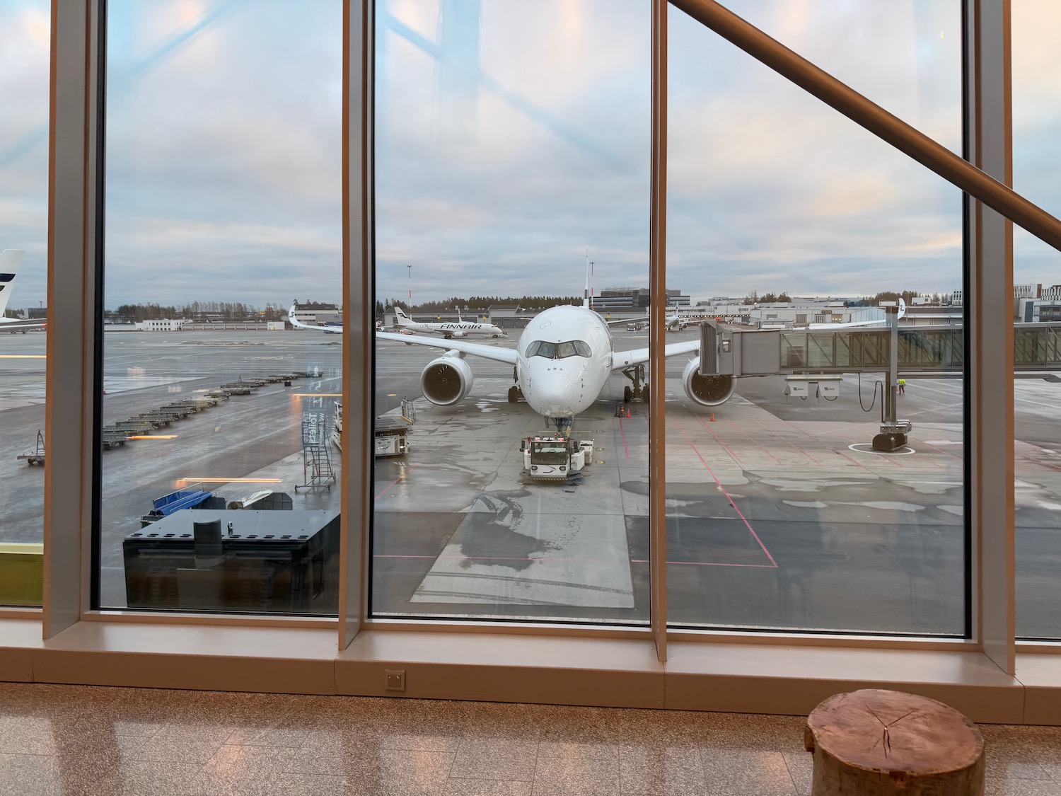 a large white airplane on the tarmac