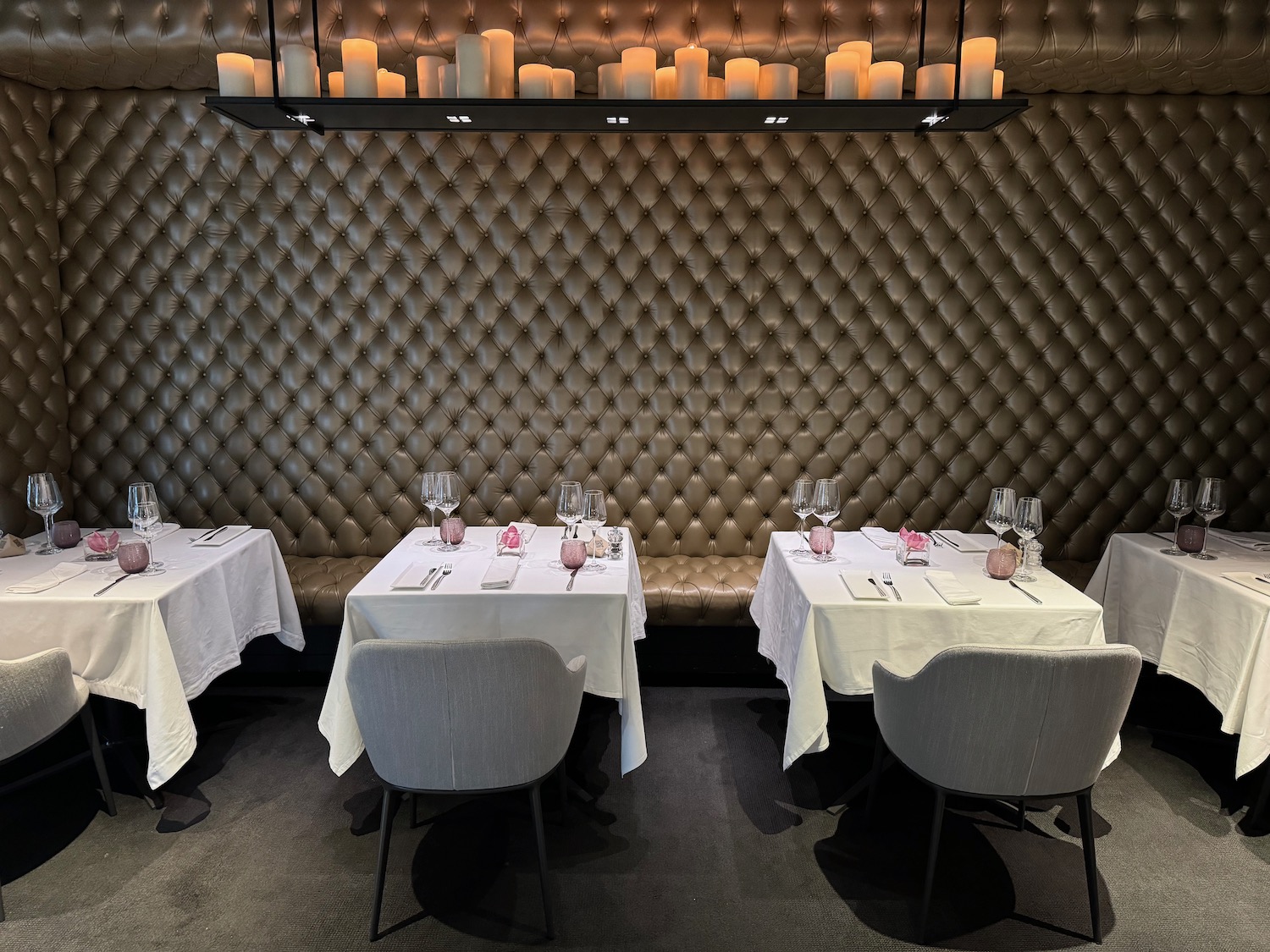 a table set up in a restaurant