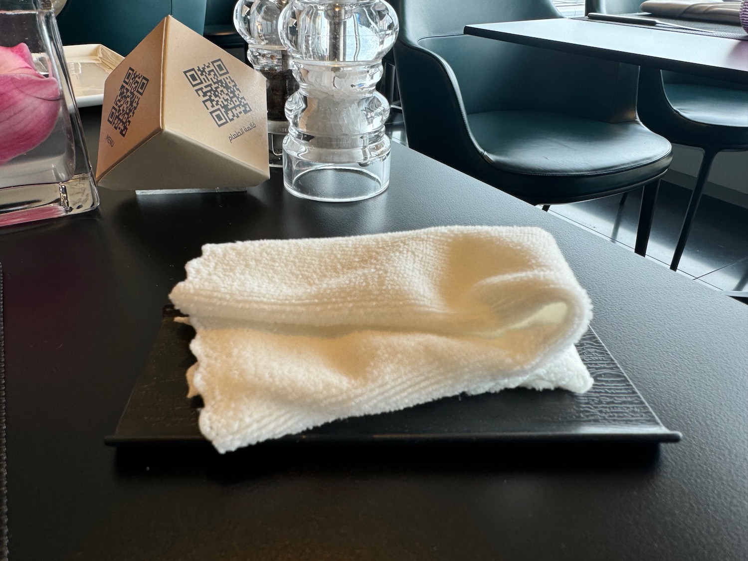 a napkin on a table