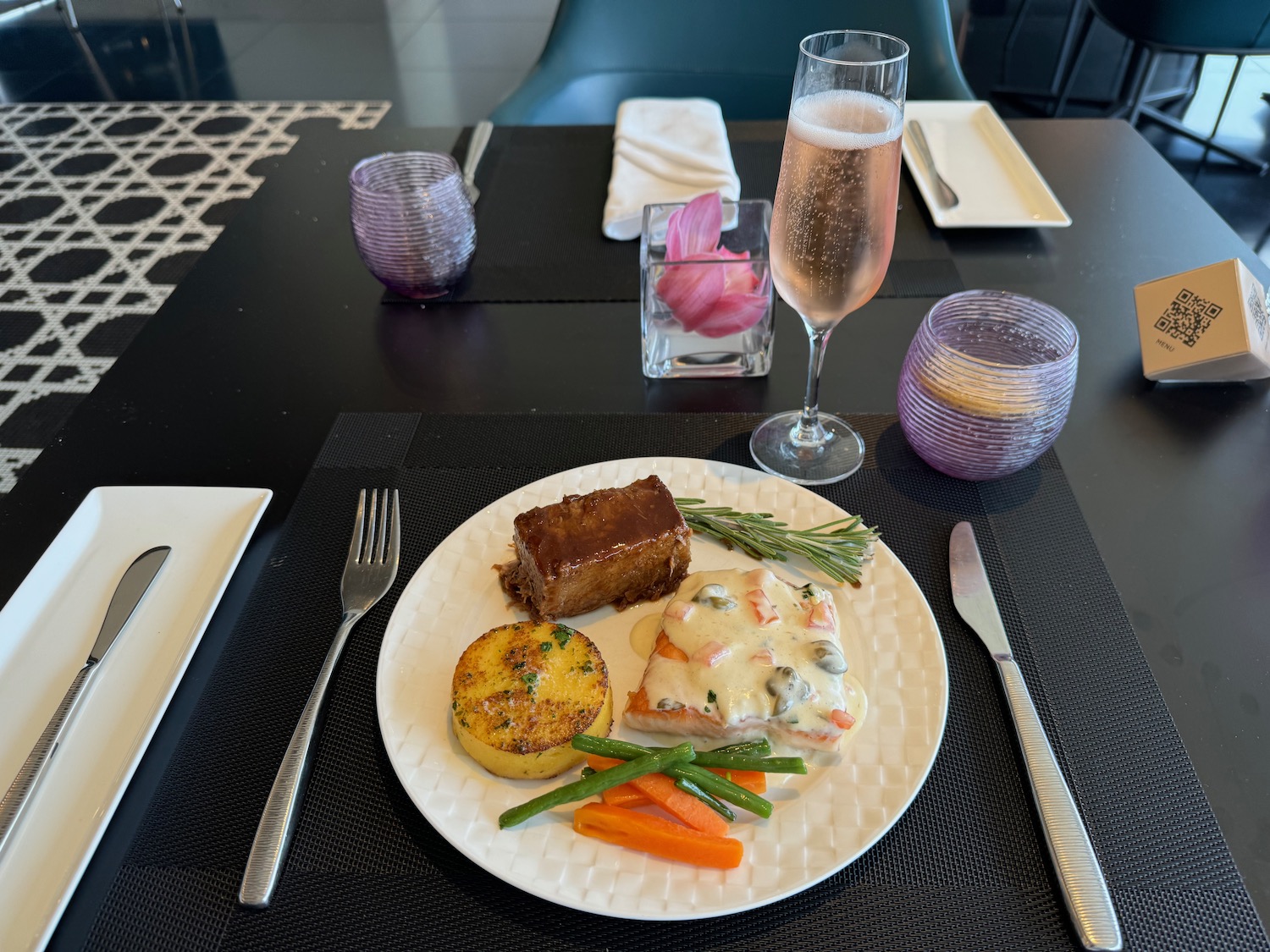 a plate of food on a table