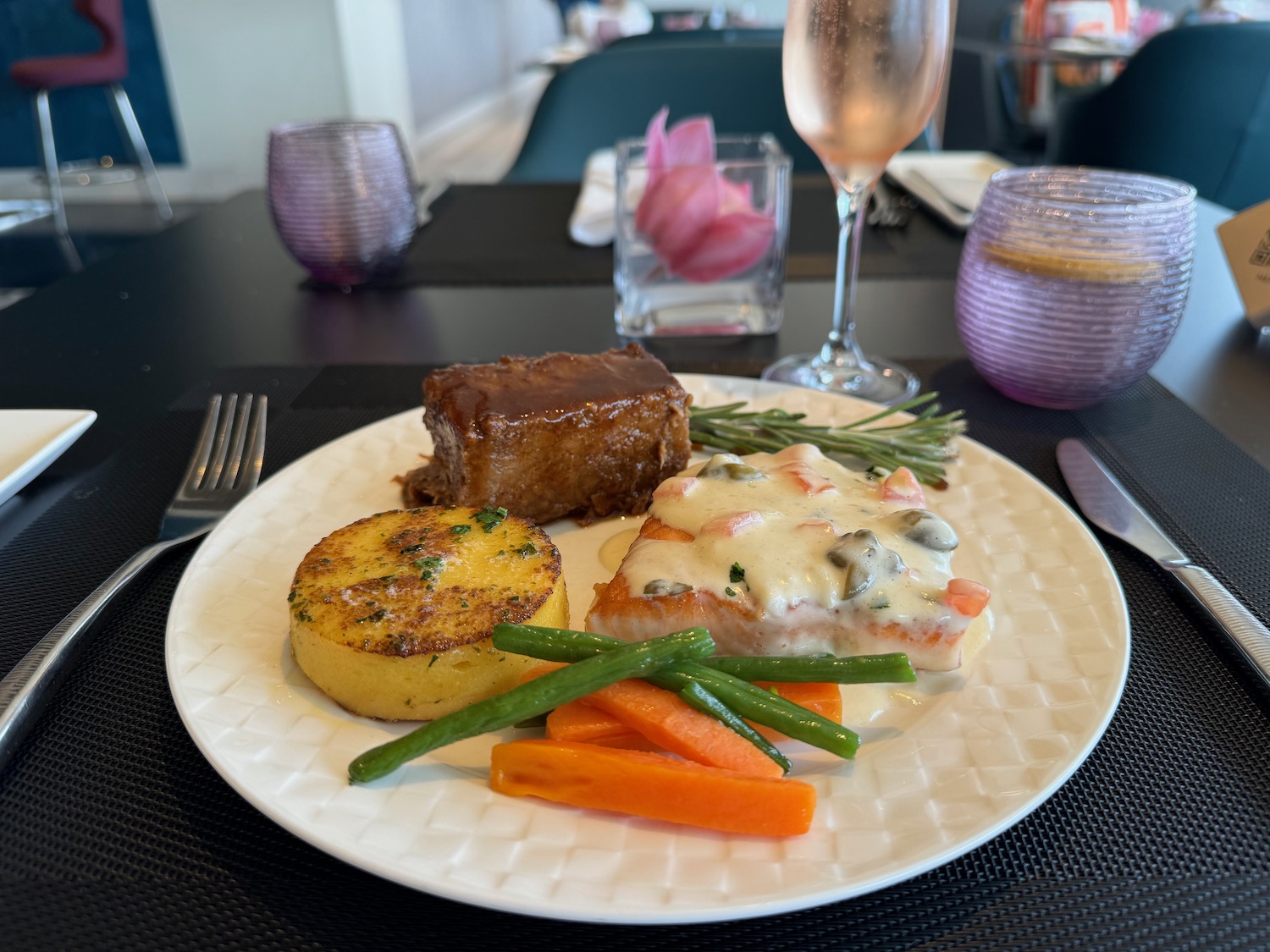 a plate of food on a table