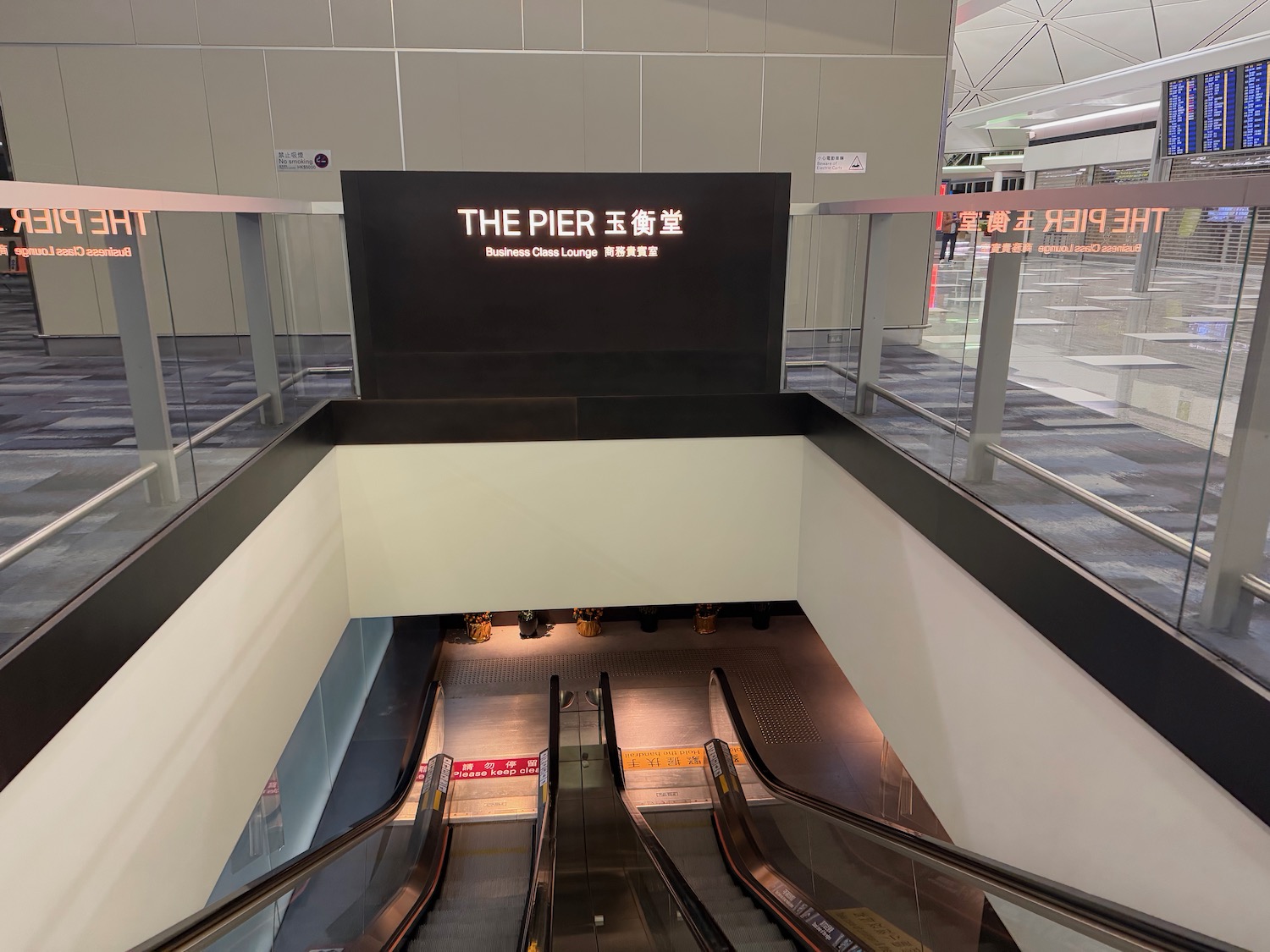 an escalator in a building